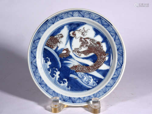 A Chinese Blue and white Porcelain Plate  