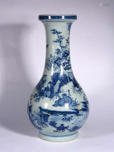 A Chinese Blue and White Porcelain Vase