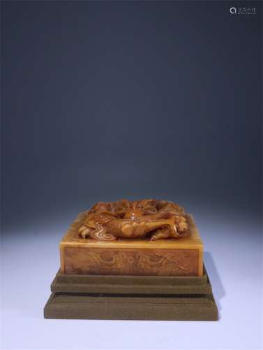 A Chinese Carved Tianhuang Stone Seal