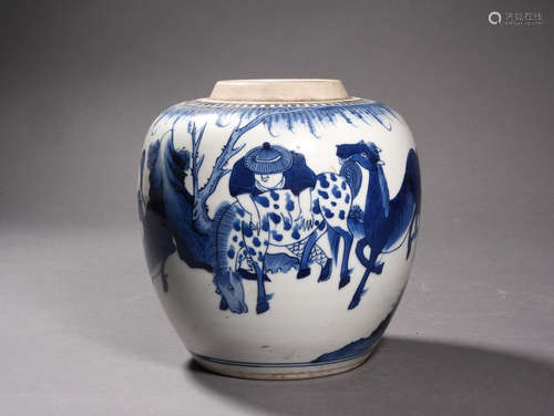 A Chinese Blue and White Porcelain Vase