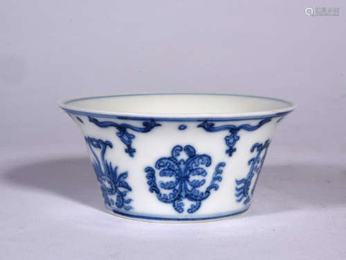 A Chinese Blue and White Porcelain Cup
