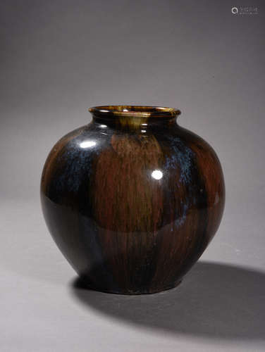 A Chinese Flambed Glazed Porcelain Jar