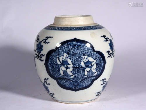 A Chinese Blue and White Porcelain Jar