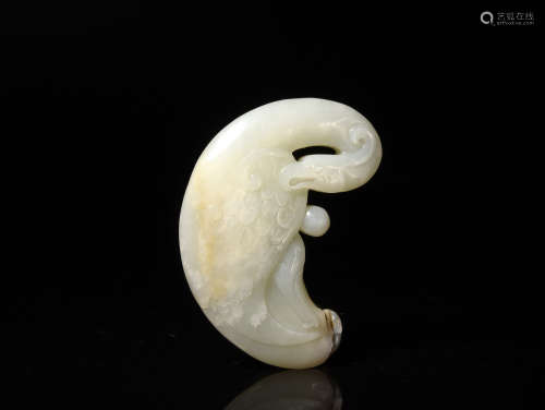 A Chinese Jade Goose Ornament