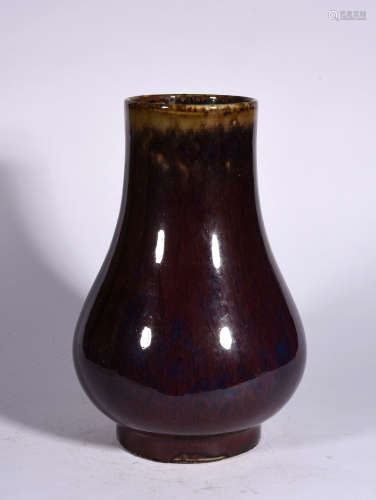 A Chinese  Flambed Glazed Porcelain Zun  