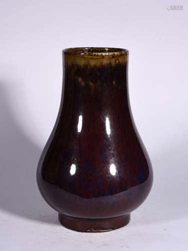 A Chinese  Flambed Glazed Porcelain Zun  