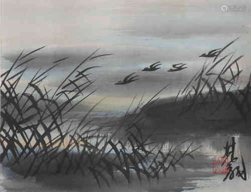 A Chinese Painting, Lin Fengmian  Mark