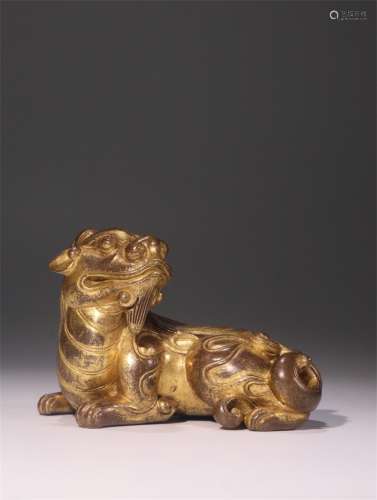 A Chinese Bronze Gilding Ornament
