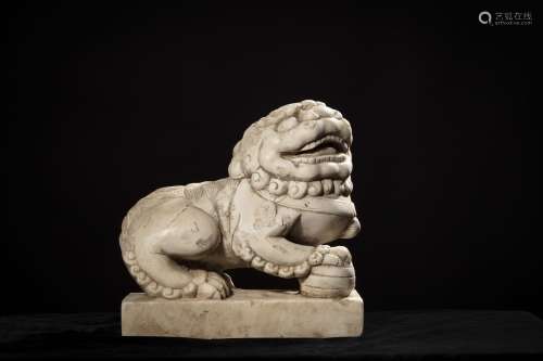 A Chinese Stone Carved Lion