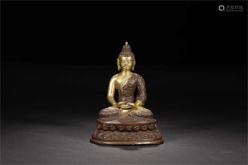 A Bronze Gilding Sakyamuni