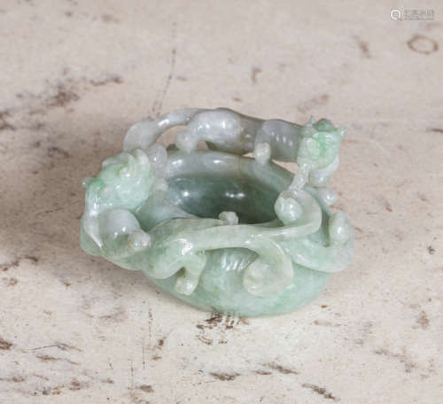 Chinese Antique carved jade jadeite washer