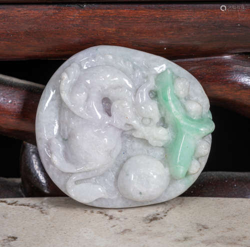 Chinese export jade jadeite pendant