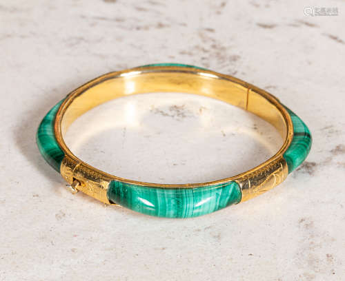 Chinese vintage malachite bangle