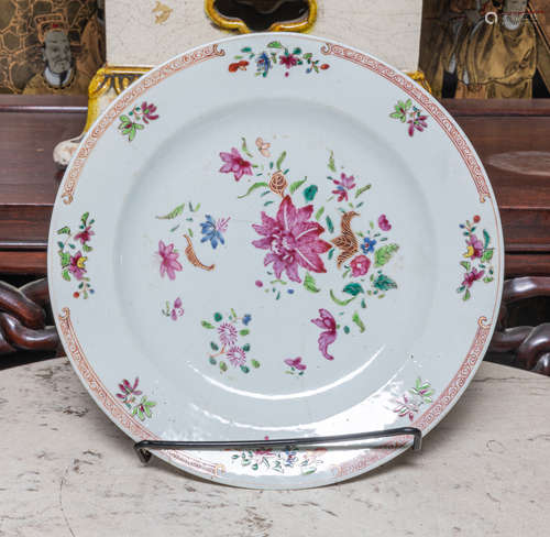 Chinese Antique rose famille Porcelain plate