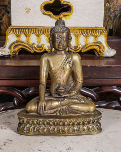 Chinese Antique gilt bronze buddha