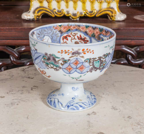 19th Japanese antique Imari Porcelain tall bowl