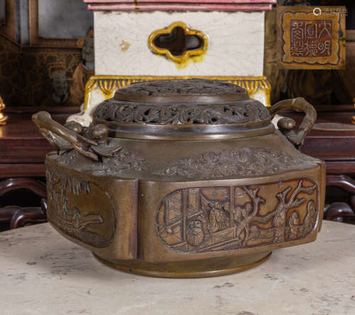 Large Chinese Antique bronze Censer