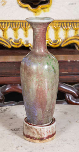 Chinese Flambe glazed Porcelain vase