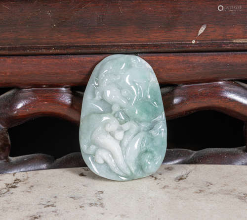 Chinese export jade jadeite pendant