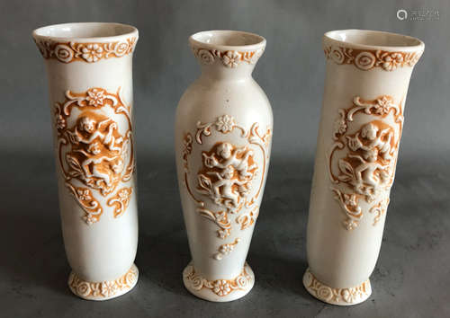 Rome Style angle procelain vase set for 3