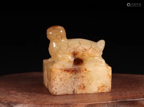 A CHINESE JADE SEAL ,HAN DYNASTY