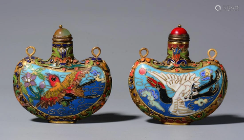 A SET OF TWO CHINESE CLOISONNE ENAM…