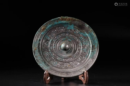 A CHINESE BRONZE MIRROR,HAND DYNASTY