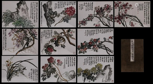 A CHINESE PAPER PAINTING ALBUM, ATTRIBUTE…