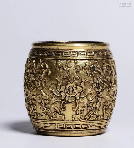 A CHINESE GILT-BRONZE CENSER, MING DY…