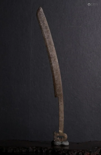 A CHINESE FINE WHITE JADE SWORD, BEFORE…