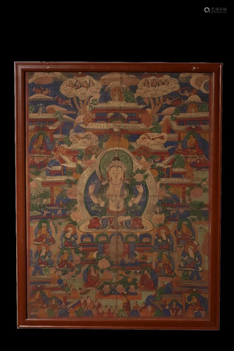 A CHINESE THANGKA,QING DYNASTY