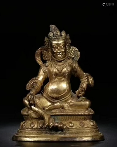 A CHINESE GILT STATUE,QING DYNASTY