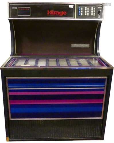 JUKE BOX MIRAGE vers 1970. (Petit manque au placag…