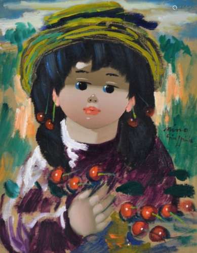 Nino GIUFFRIDA (1924) La fillette aux cerises. Hui…