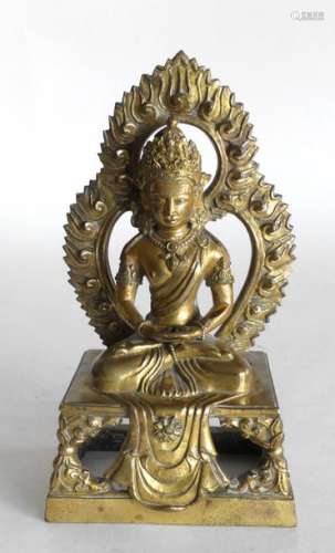 CHINE ou NEPAL, XVIII XIXe. Bouddha dhyâna mudra e…