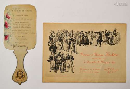 INVITATION DE M. Et Mme Hachette, du 21 fév. 1891.…