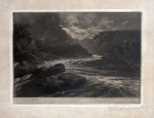 Francis Seymour HADEN (1818 1910) Salmon river. Ea…