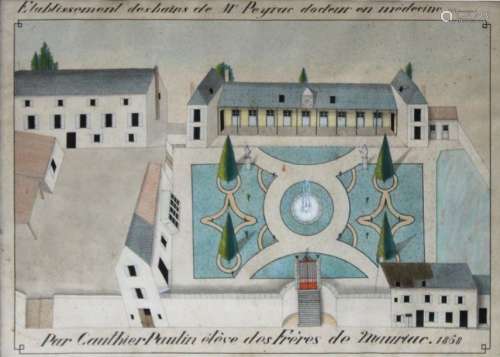 Ecole française XIXe. Etablissement des bains de M…