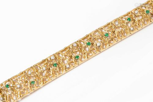Brillant-Smaragd-Bracelet