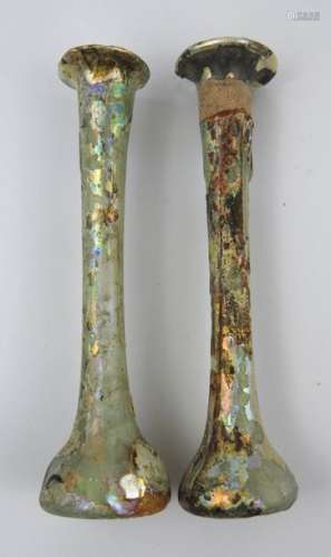 Deux balsamaires romains en verre. Ier IIIe s. Apr…
