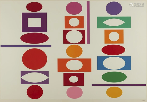 Yaacov Agam Abstract Silkscreen