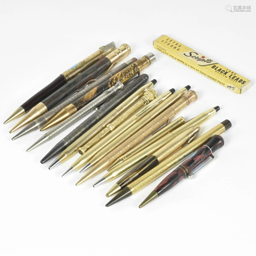 Grp: 16 Mechanical Pencils Gold Filled Sterling S