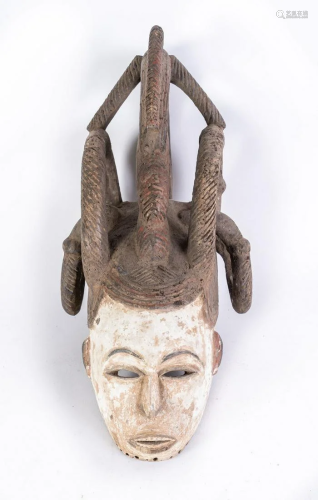 Arte africana Agbogho mmwo helmet mask, IgboNig…