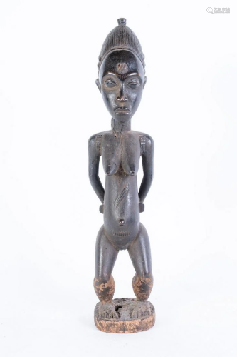 Arte africana Sculpture depicting mother and son,