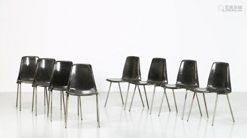 ALBERTO ROSSELLI Eight chairs (8).