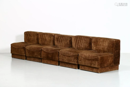 TITO AGNOLI Modular sofa (5 pieces).