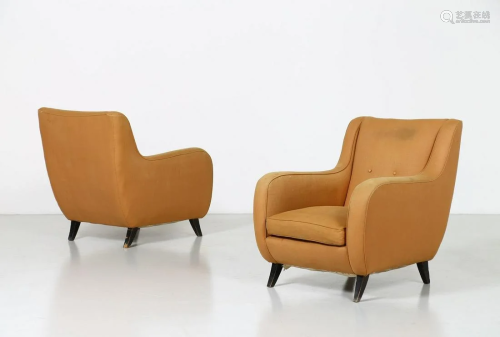 MANIFATTURA ITALIANA Pair of armchairs (2).