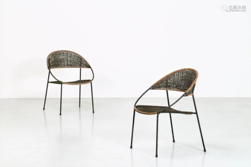 GASTONE RINALDI Pair of chairs (2).