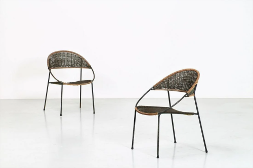 GASTONE RINALDI Pair of chairs (2).