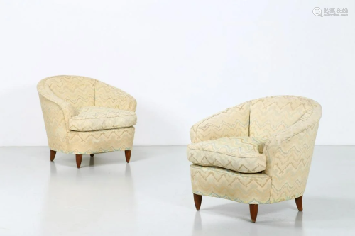 MANIFATTURA ITALIANA Pair of armchairs (2).